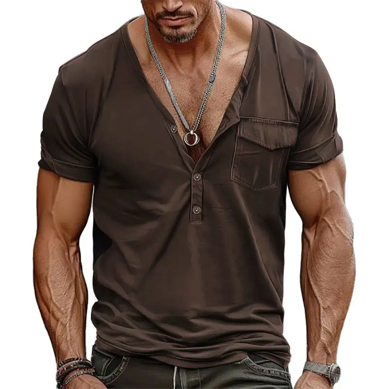 Men's White V-Neck Short Sleeve T-Shirt - Image 10