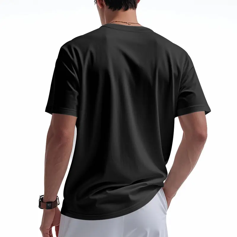 Men's White V-Neck Short Sleeve T-Shirt — feature 22
