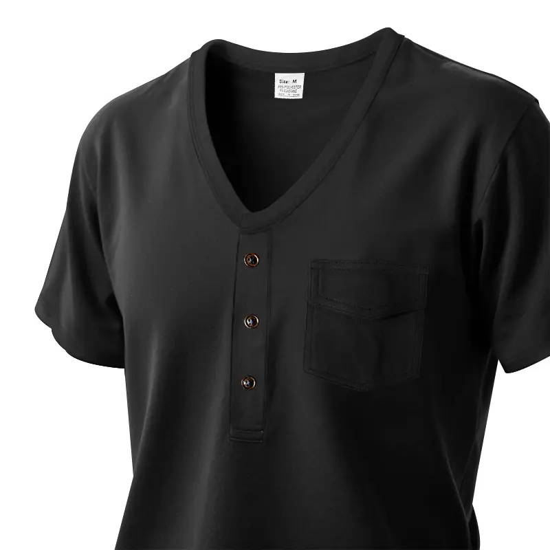 Men's White V-Neck Short Sleeve T-Shirt — feature 25
