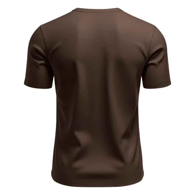 Men's White V-Neck Short Sleeve T-Shirt — feature 45