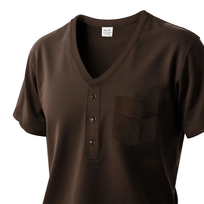Men's White V-Neck Short Sleeve T-Shirt — feature 46