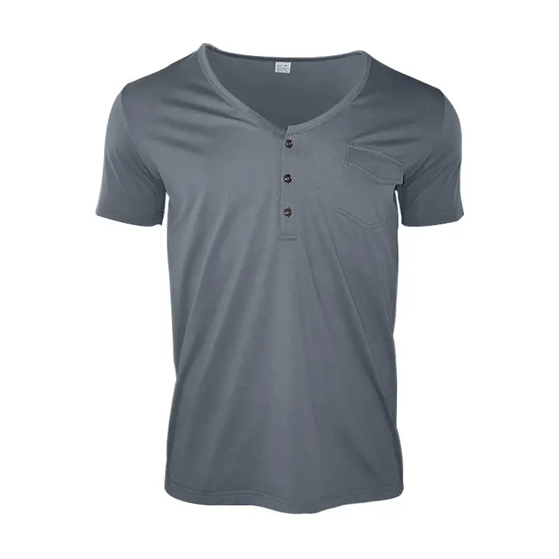 Men's White V-Neck Short Sleeve T-Shirt - Image 3