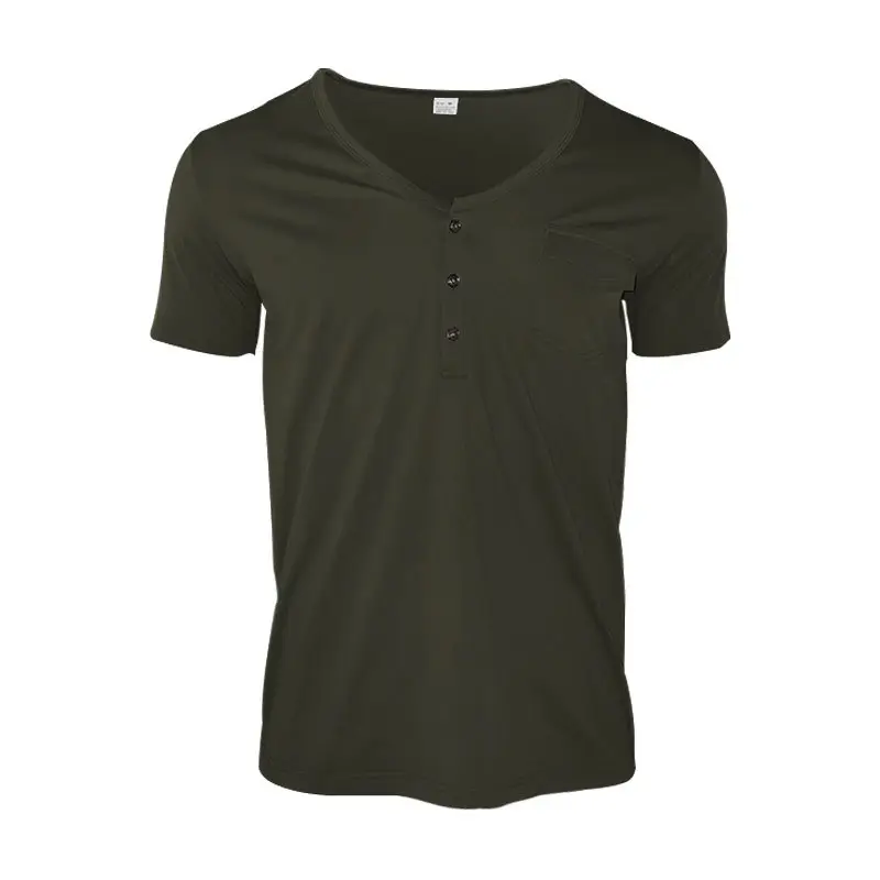 Men's White V-Neck Short Sleeve T-Shirt - Image 4