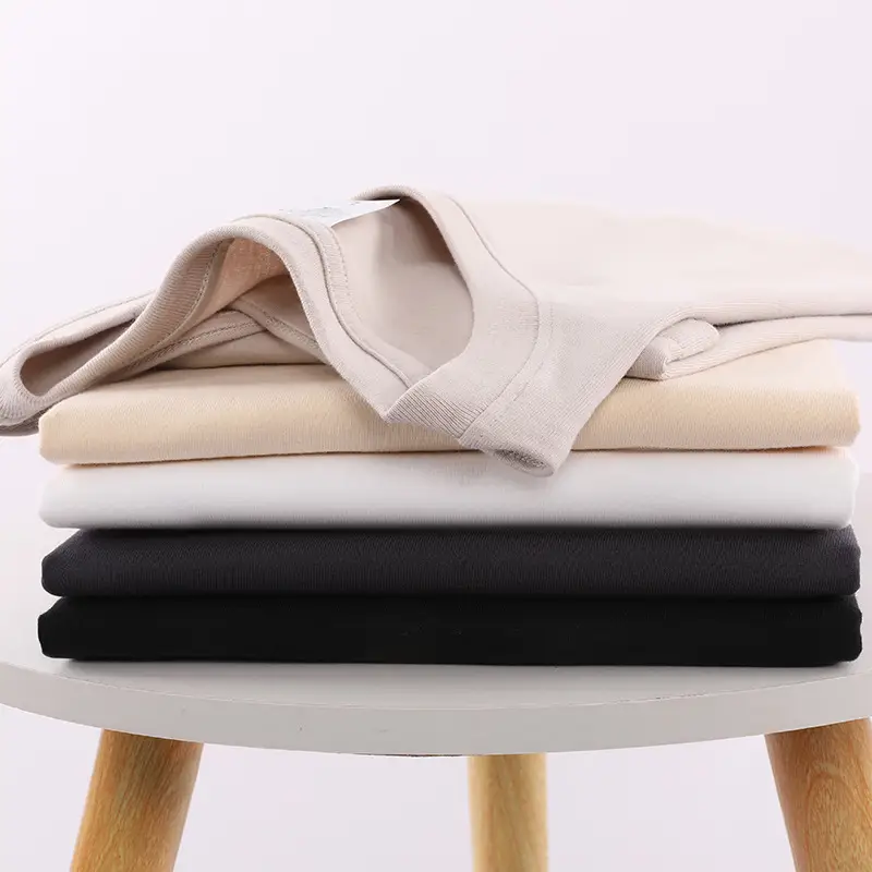 250G Heavy Cotton T-Shirt Large Black White Grey - Image 7