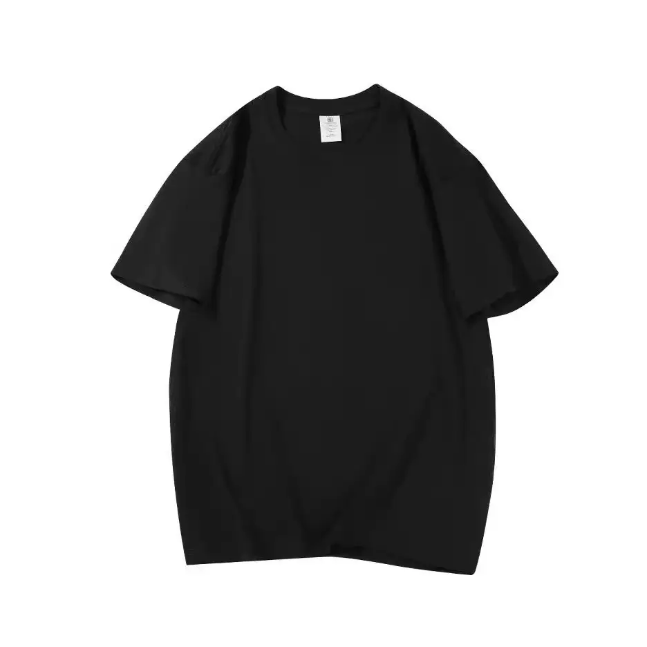 250G Heavy Cotton T-Shirt Large Black White Grey - Image 9