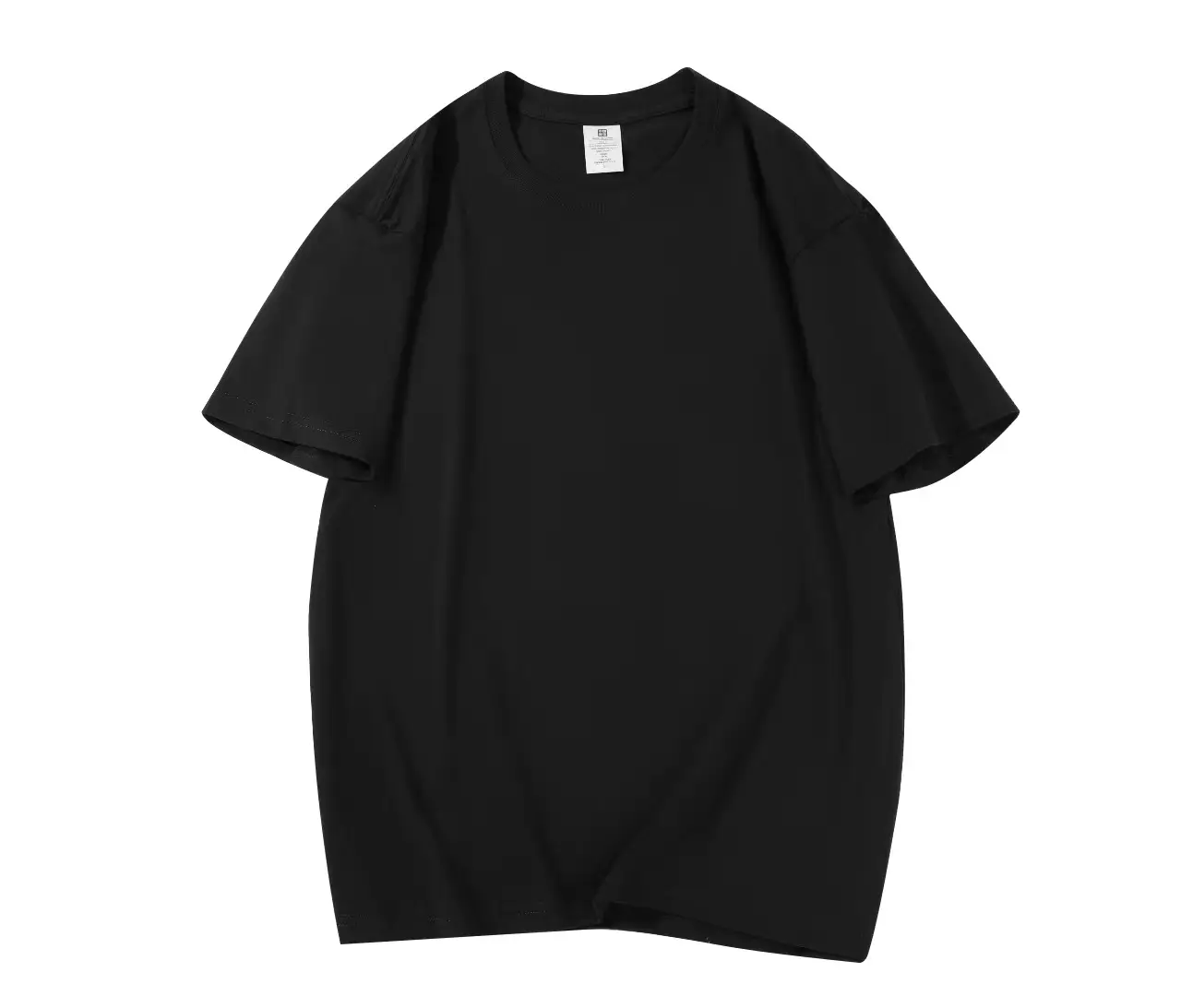 250G Heavy Cotton T-Shirt Large Black White Grey - Image 2