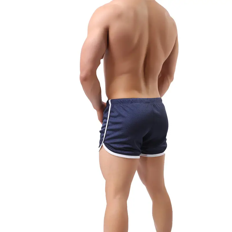 Men Red Drawstring Track Shorts Marathon Wear - Image 3