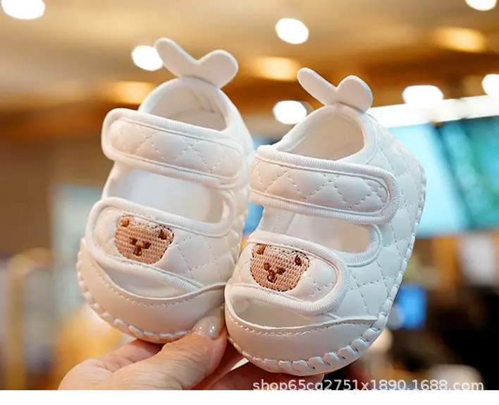 Baby Sandals White Soft Sole 0-1 Year Old — feature 4