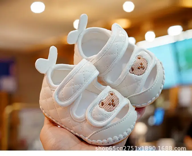 Baby Sandals White Soft Sole 0-1 Year Old — feature 5