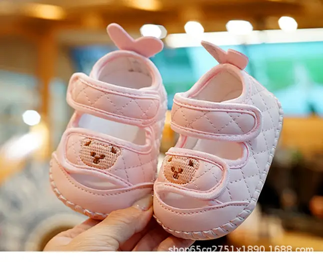 Baby Sandals White Soft Sole 0-1 Year Old — feature 6