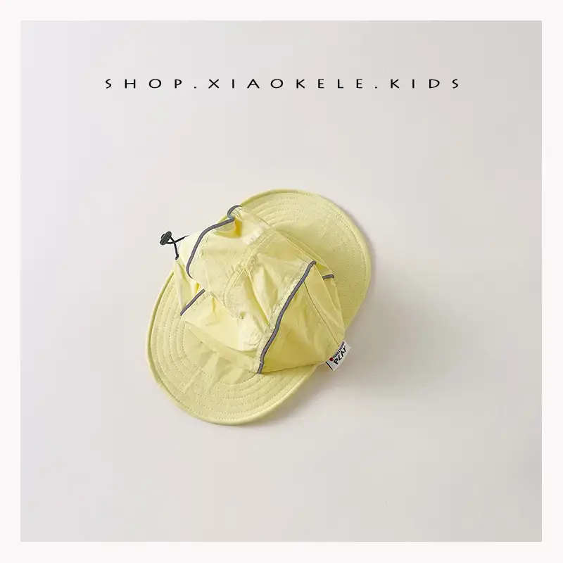 Double Bristled Baby Sun Hat Yellow 1 Year Old - Image 5