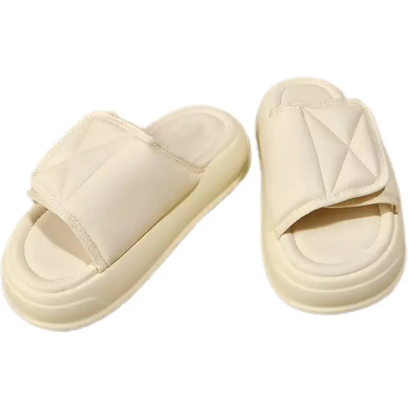 Four-Season Thick-Soled Slippers for Women, Suitable for Outdoor Wear, Anti-Slip, Versatile, Fairy-Style, Cool, with Magic Tape, Comfortable, Lightweight, and Non-Slip - Image 8