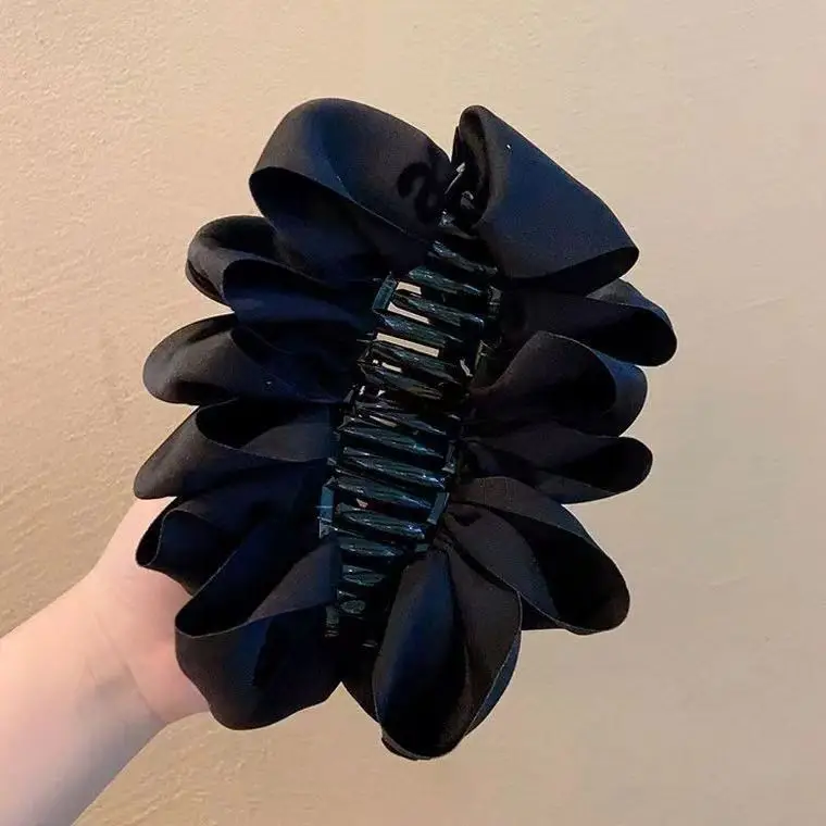 Black Bubble Grip Hair Clip for Women - Image 6