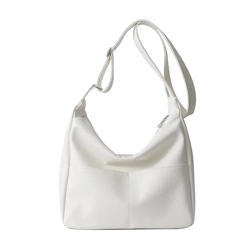 Black Leather Shoulder Bag for Women 2024