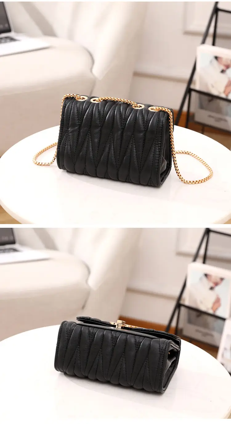 Love Lock Heart Bag Black Diamond Embroidered Crossbody — feature 18