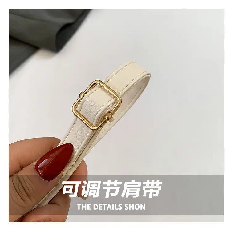 Women's White Contrast Straw Shoulder Bag Mori Niche Design — feature 5