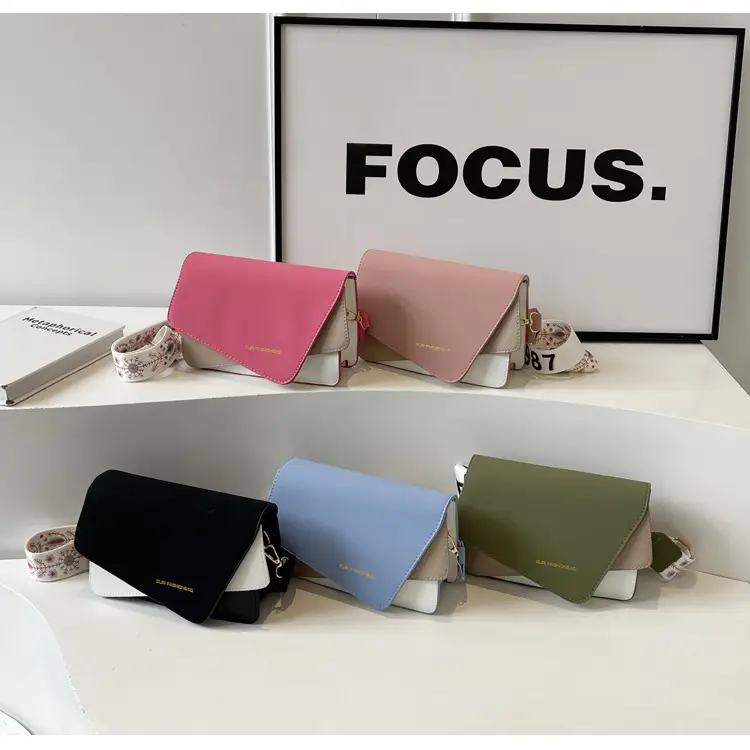 Women's Contrast Color Shoulder Crossbody Bag 2024 New - Image 6