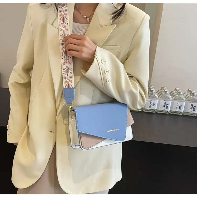 Women's Contrast Color Shoulder Crossbody Bag 2024 New - Image 8