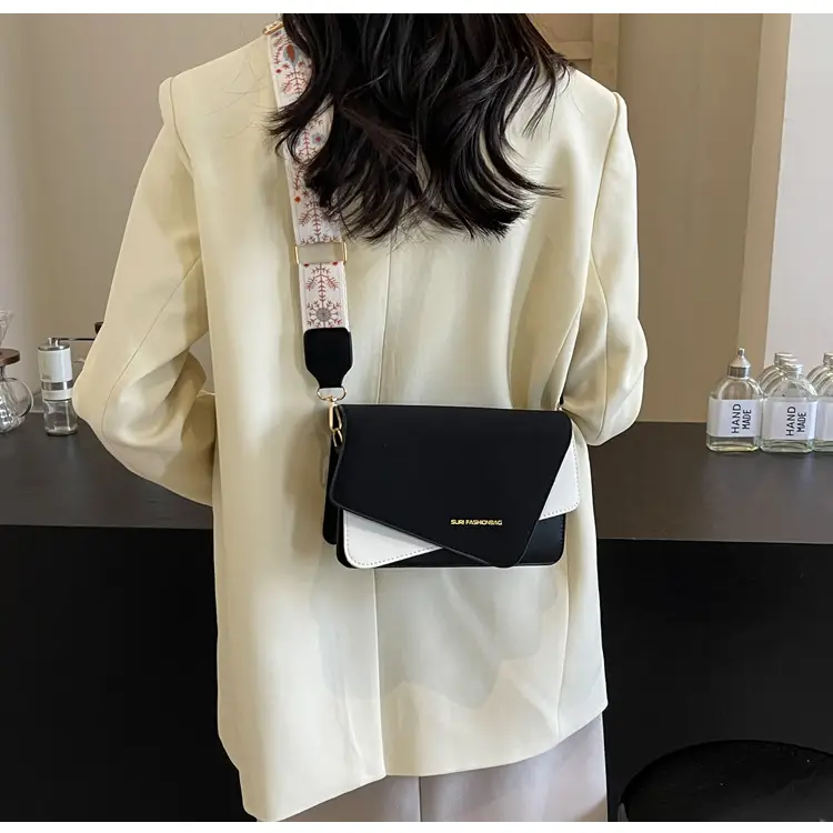 Women's Contrast Color Shoulder Crossbody Bag 2024 New - Image 9