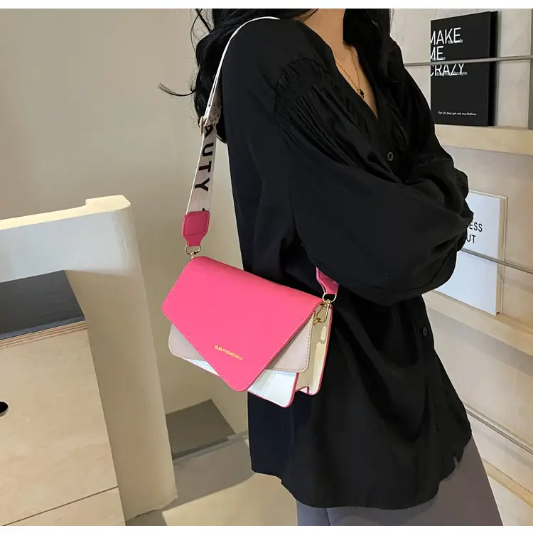 Women's Contrast Color Shoulder Crossbody Bag 2024 New — feature 15