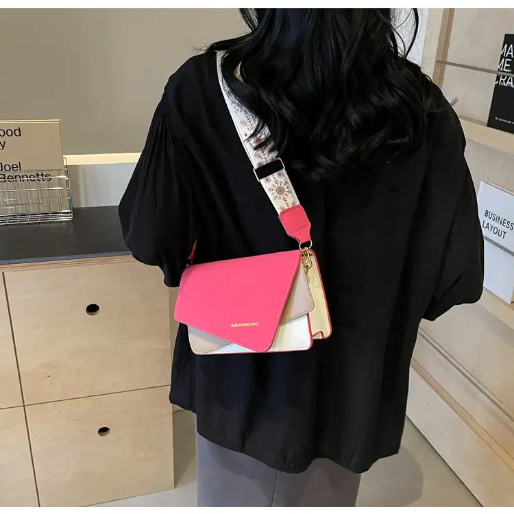Women's Contrast Color Shoulder Crossbody Bag 2024 New — feature 16