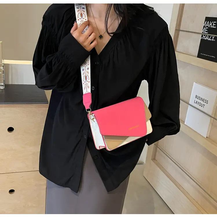 Women's Contrast Color Shoulder Crossbody Bag 2024 New — feature 17
