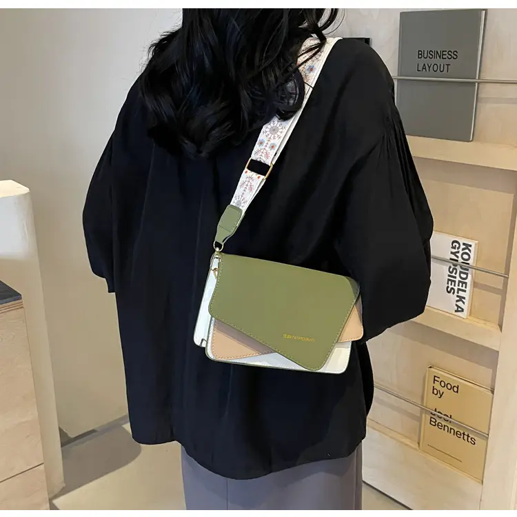 Women's Contrast Color Shoulder Crossbody Bag 2024 New — feature 19