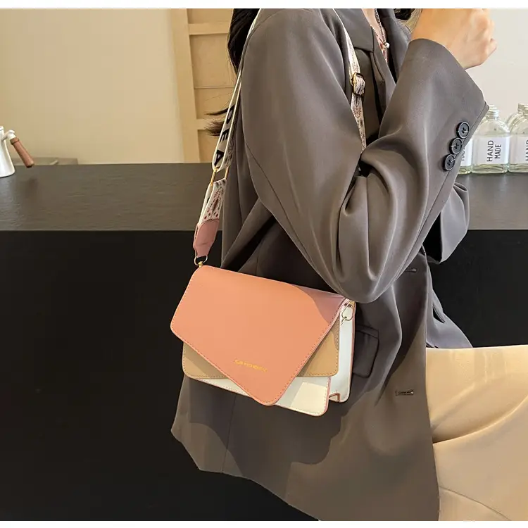 Women's Contrast Color Shoulder Crossbody Bag 2024 New — feature 23