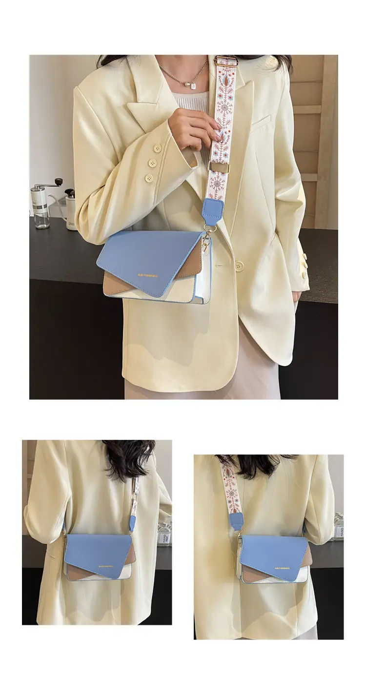 Women's Contrast Color Shoulder Crossbody Bag 2024 New — feature 27