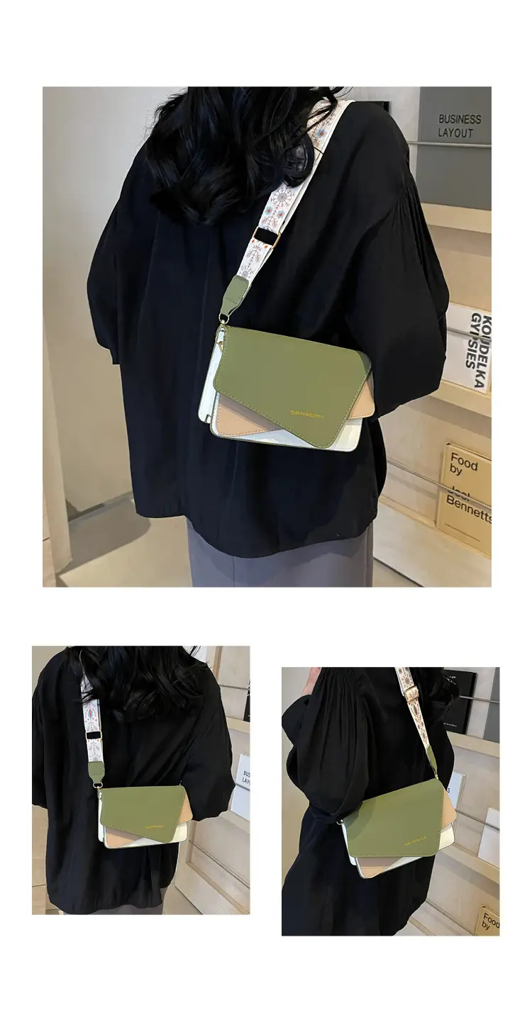 Women's Contrast Color Shoulder Crossbody Bag 2024 New — feature 29