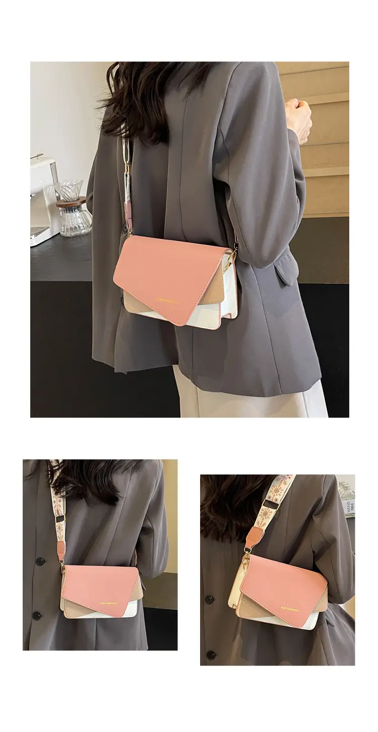 Women's Contrast Color Shoulder Crossbody Bag 2024 New — feature 30