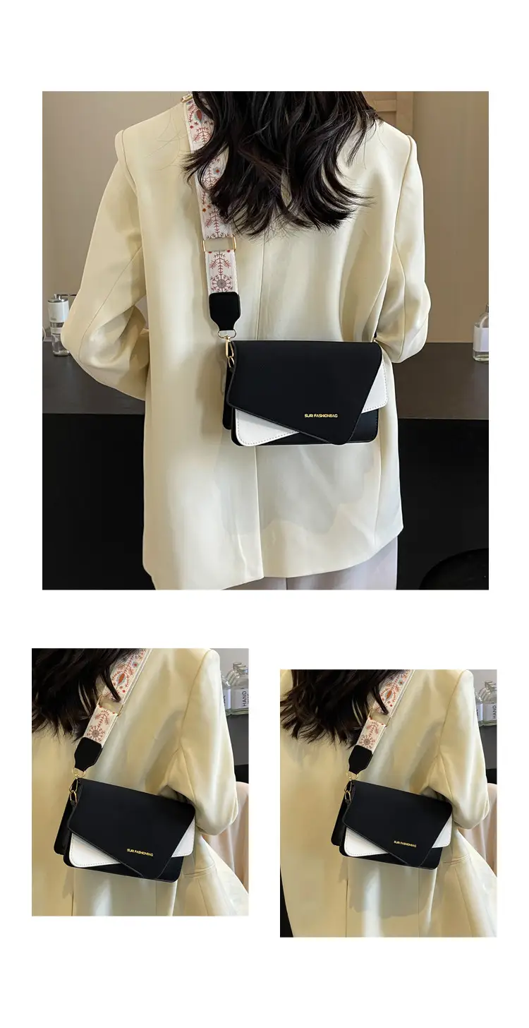 Women's Contrast Color Shoulder Crossbody Bag 2024 New — feature 31