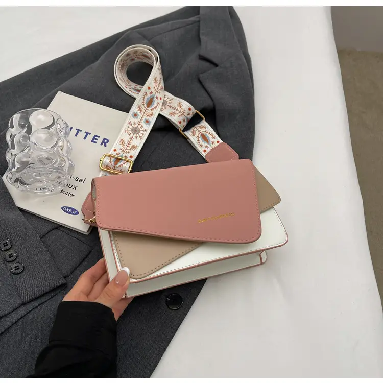 Women's Contrast Color Shoulder Crossbody Bag 2024 New - Image 2
