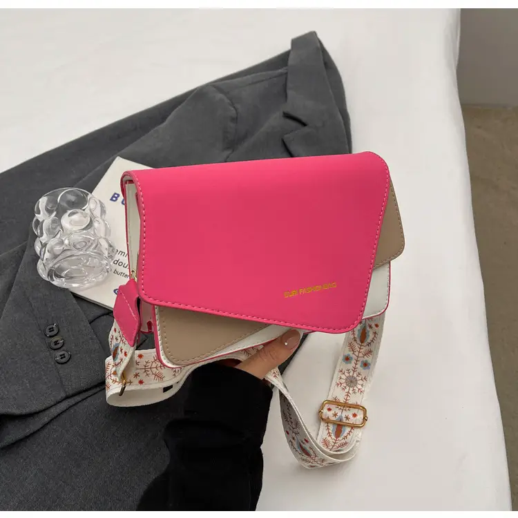 Women's Contrast Color Shoulder Crossbody Bag 2024 New - Image 5