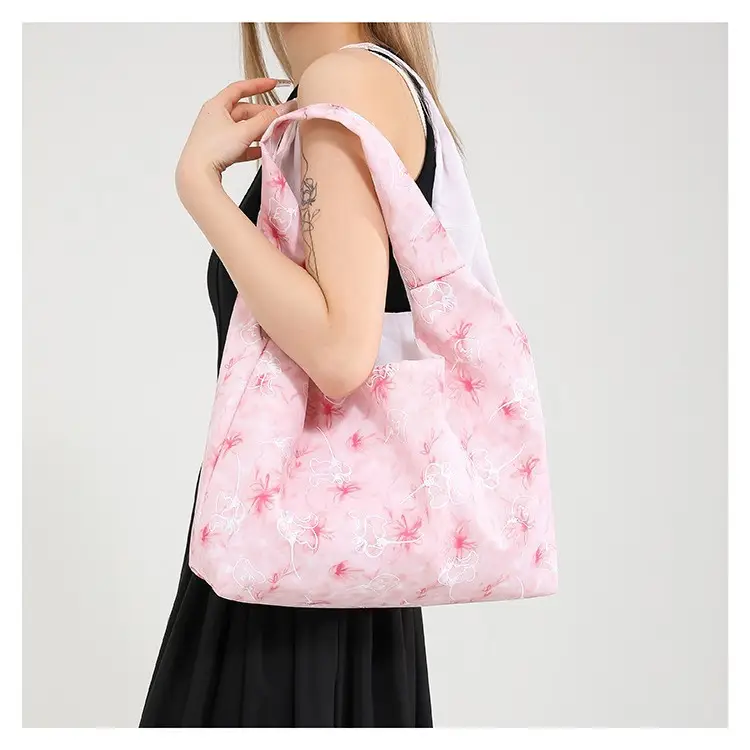 Women Floral Shoulder Bag Japanese Style Lightweight Antique Cloth - Image 8