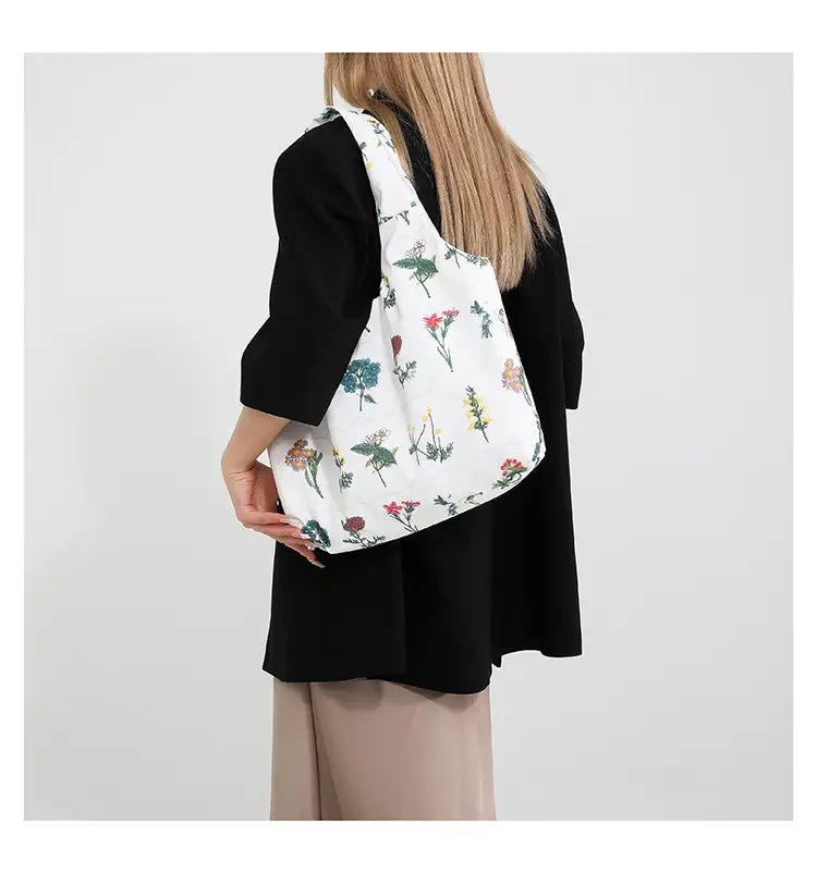 Women Floral Shoulder Bag Japanese Style Lightweight Antique Cloth — feature 13