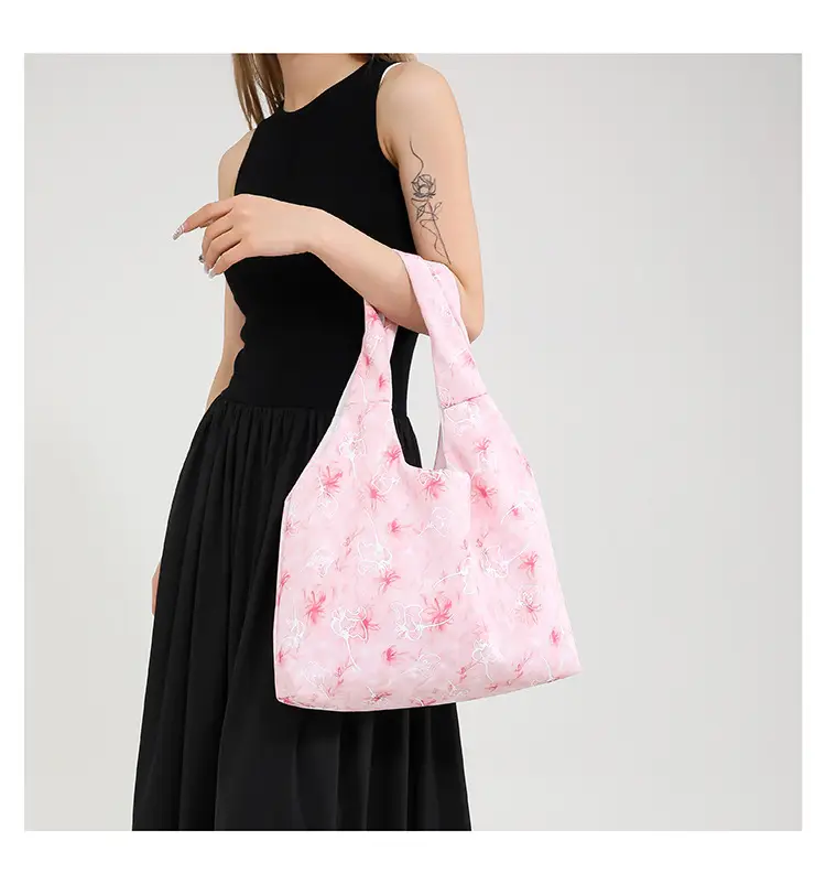 Women Floral Shoulder Bag Japanese Style Lightweight Antique Cloth — feature 20
