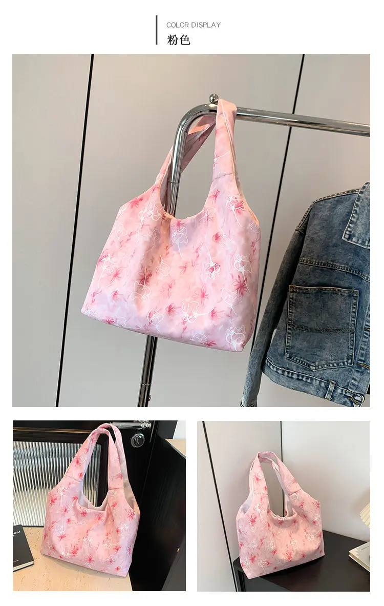 Women Floral Shoulder Bag Japanese Style Lightweight Antique Cloth — feature 24