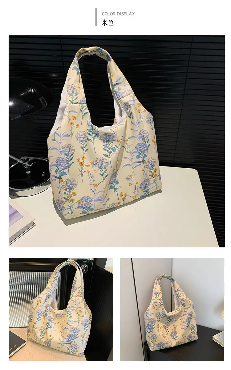 Women Floral Shoulder Bag Japanese Style Lightweight Antique Cloth — feature 25