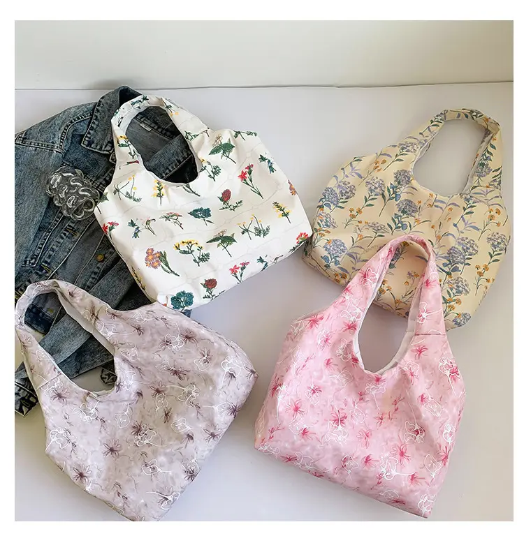 Women Floral Shoulder Bag Japanese Style Lightweight Antique Cloth — feature 9
