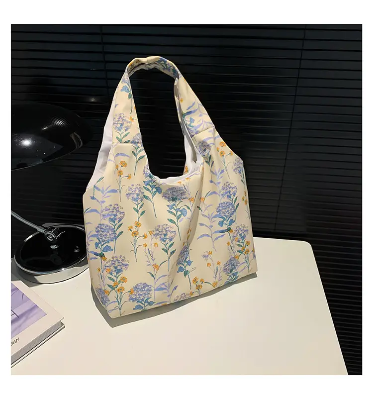 Women Floral Shoulder Bag Japanese Style Lightweight Antique Cloth - Image 2