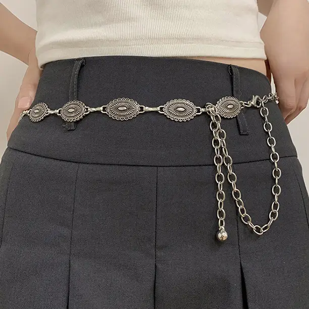 Retro Waist Chain Belt for Women Silver High End — feature 7