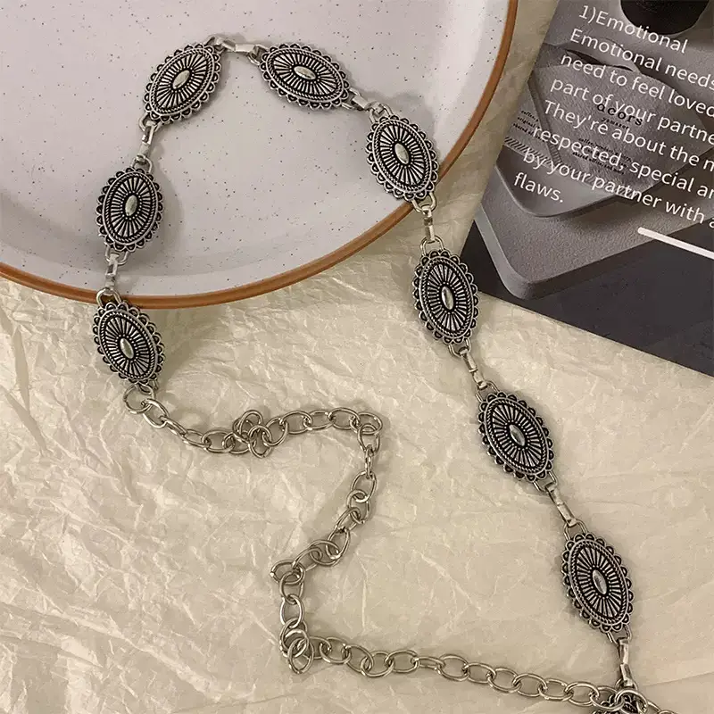 Retro Waist Chain Belt for Women Silver High End — feature 9