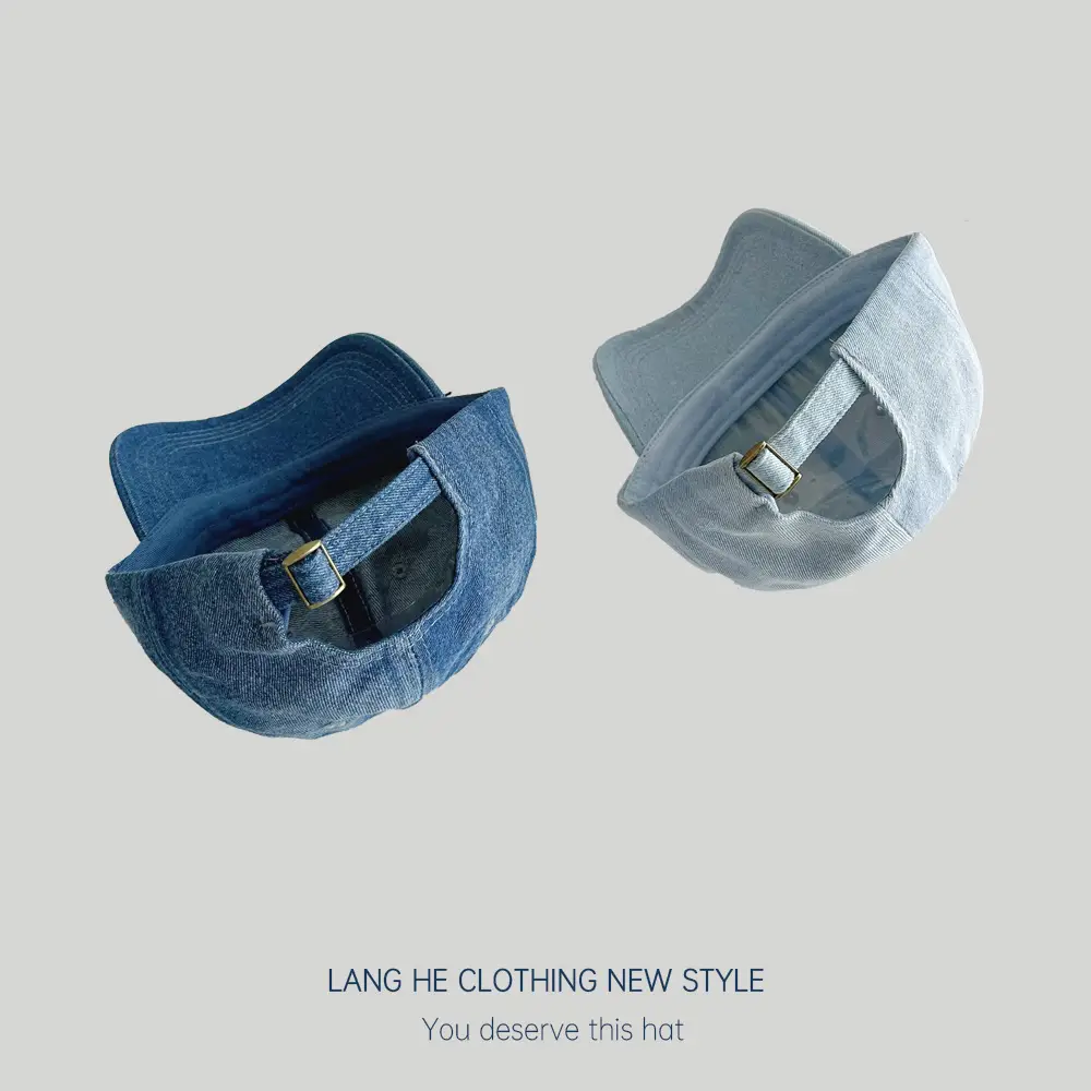 Denim Ribbon Bow Baseball Cap for Men - Image 7