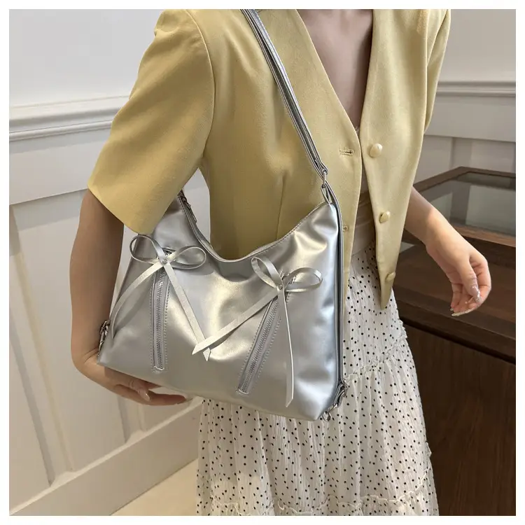 Pink Bow Shoulder Bag for Women 2024 Spring Summer — feature 11