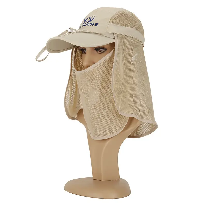 Outdoor Fishing Hat Sunscreen Cap Anti-Mosquito Folding Shawl - Image 4
