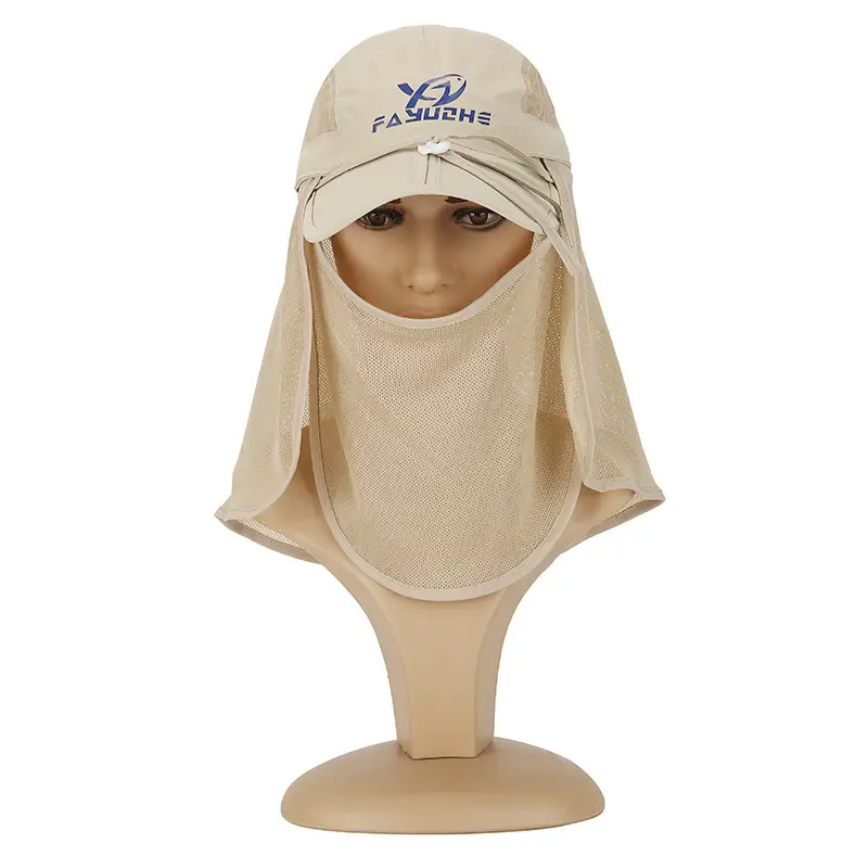 Outdoor Fishing Hat Sunscreen Cap Anti-Mosquito Folding Shawl - Image 5