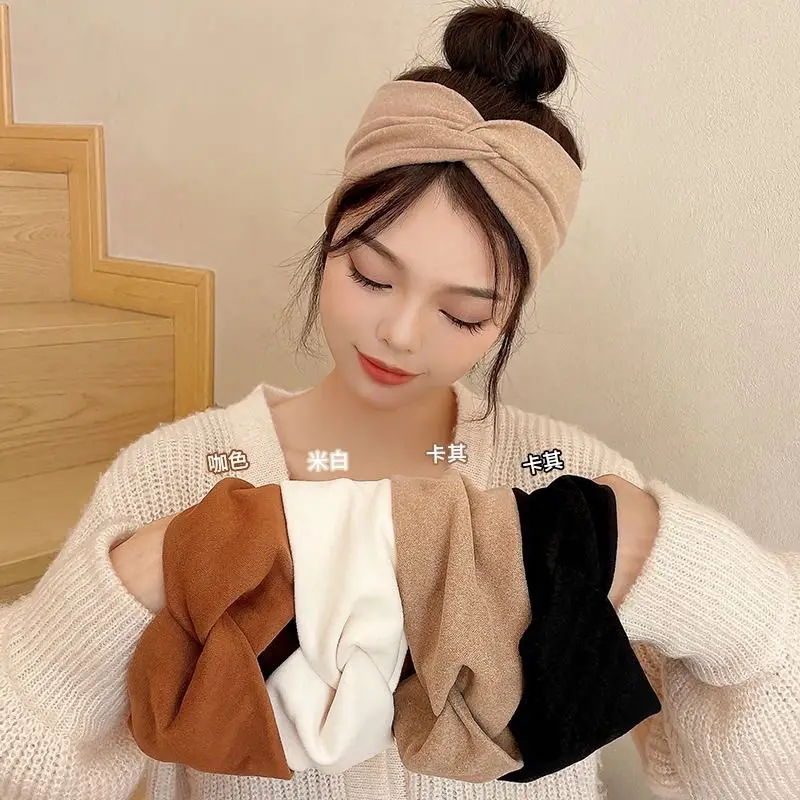 Women's Purple Wool Wide Brim Hair Band - Image 9
