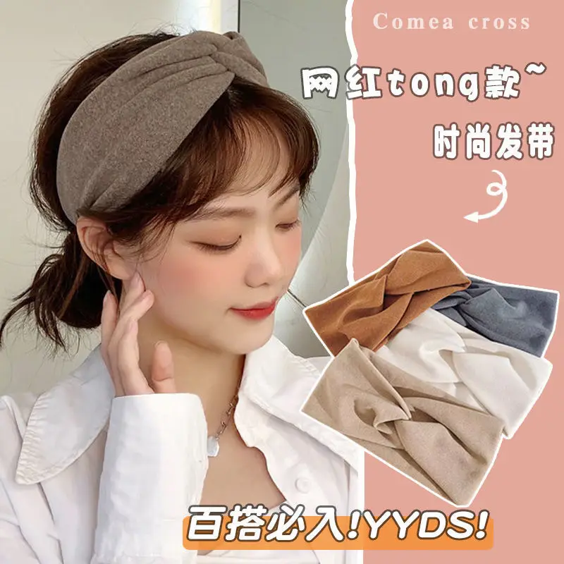 Women's Purple Wool Wide Brim Hair Band - Image 11