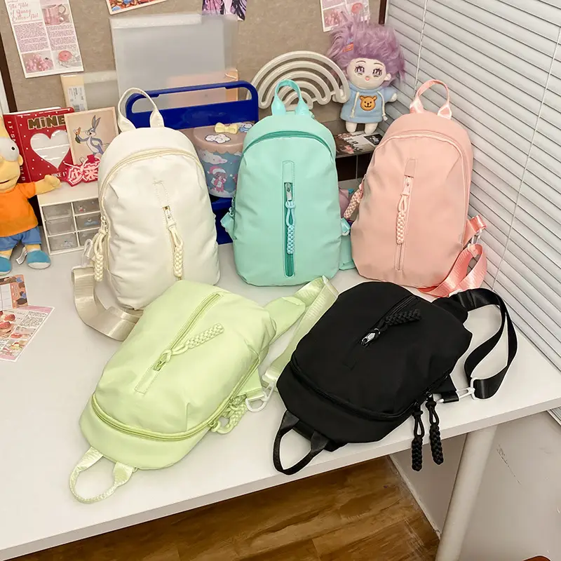 Women's Green Nylon Chest Bag 2024 New - Image 9